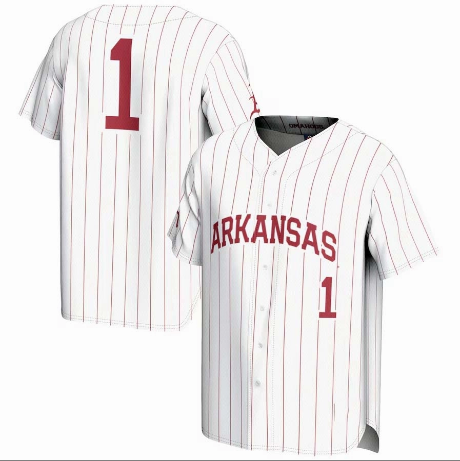 #1 A.Razorbacks GameDay Greats Lightweight Baseball Jersey - White Stitched American College Jerseys