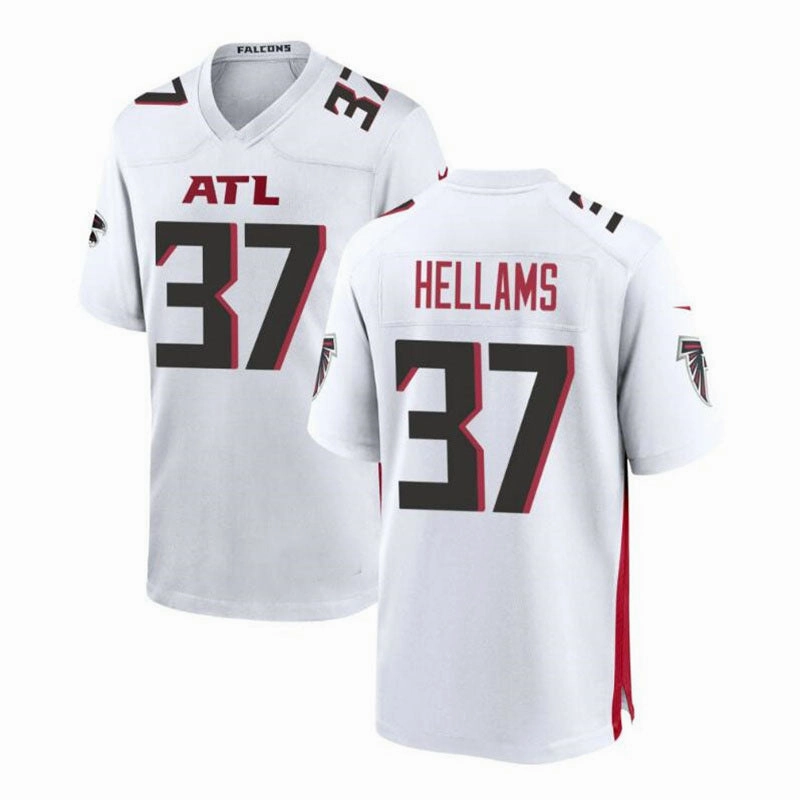 A.Falcons #37 DeMarcco Hellams Game Jersey - Black Stitched American Football Jerseys