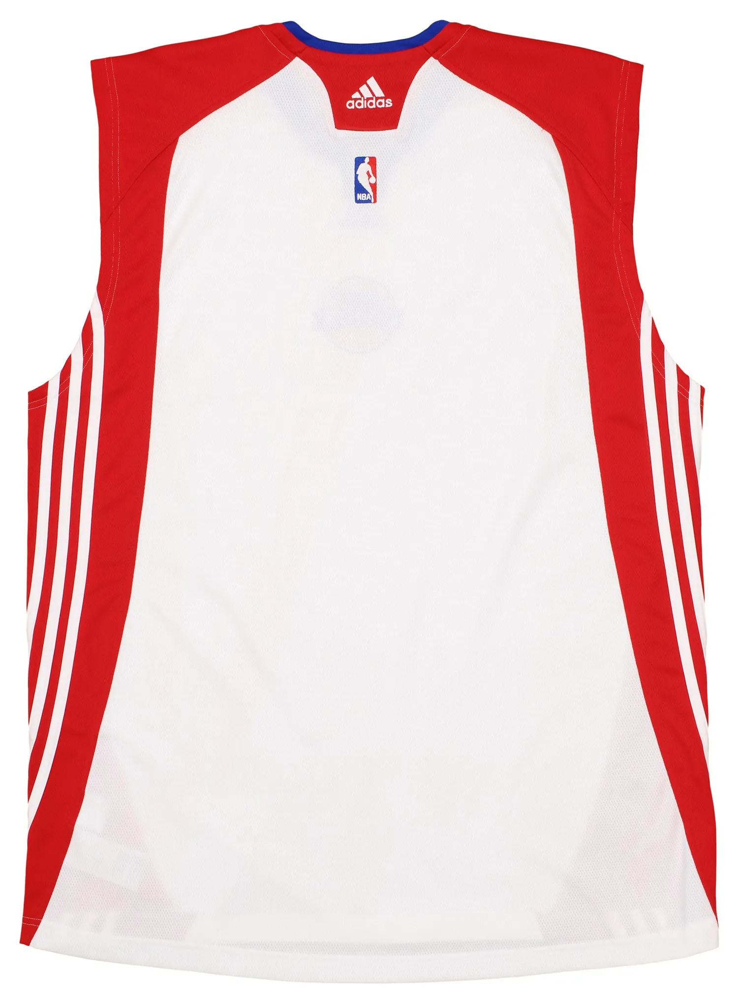 Adidas Detroit Pistons NBA Men's Tall Sleeveless Shooter Shirt, White
