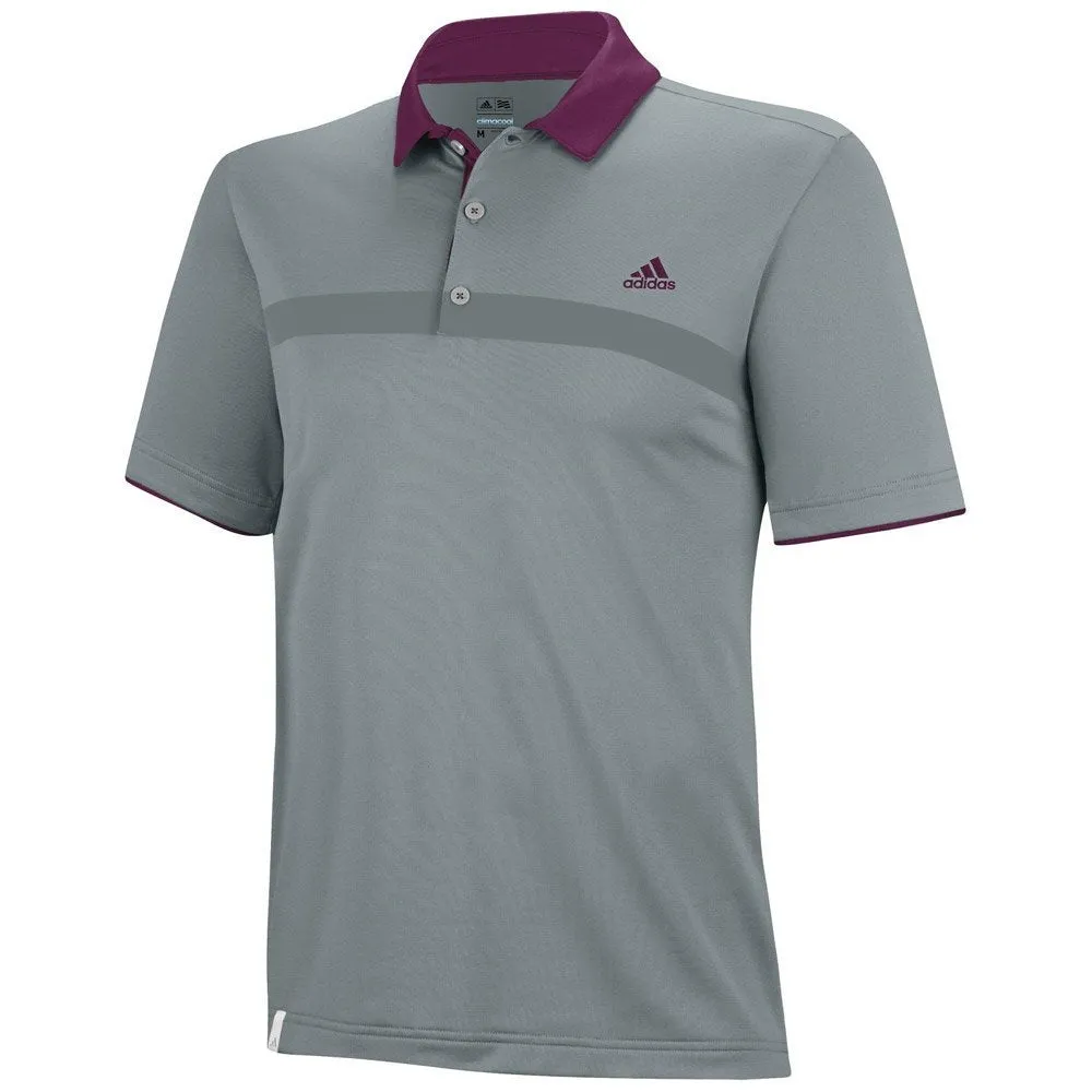 Adidas Golf Men's Climacool Engineered Print Polo Shirt - White & Green
