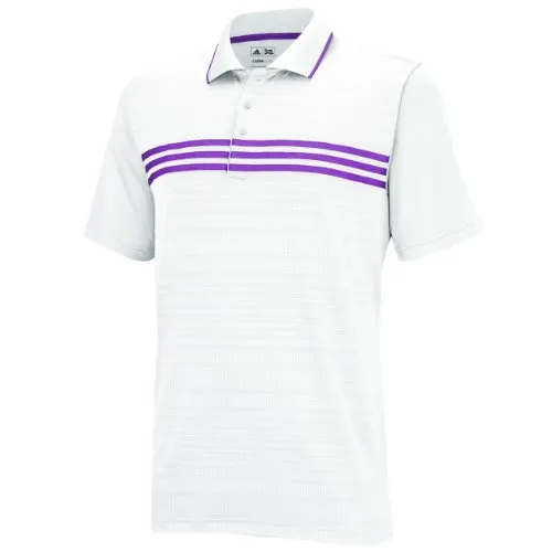 Adidas Golf Men's TaylorMade Puremotion Climacool 3-Stripes Short Sleeve Polo