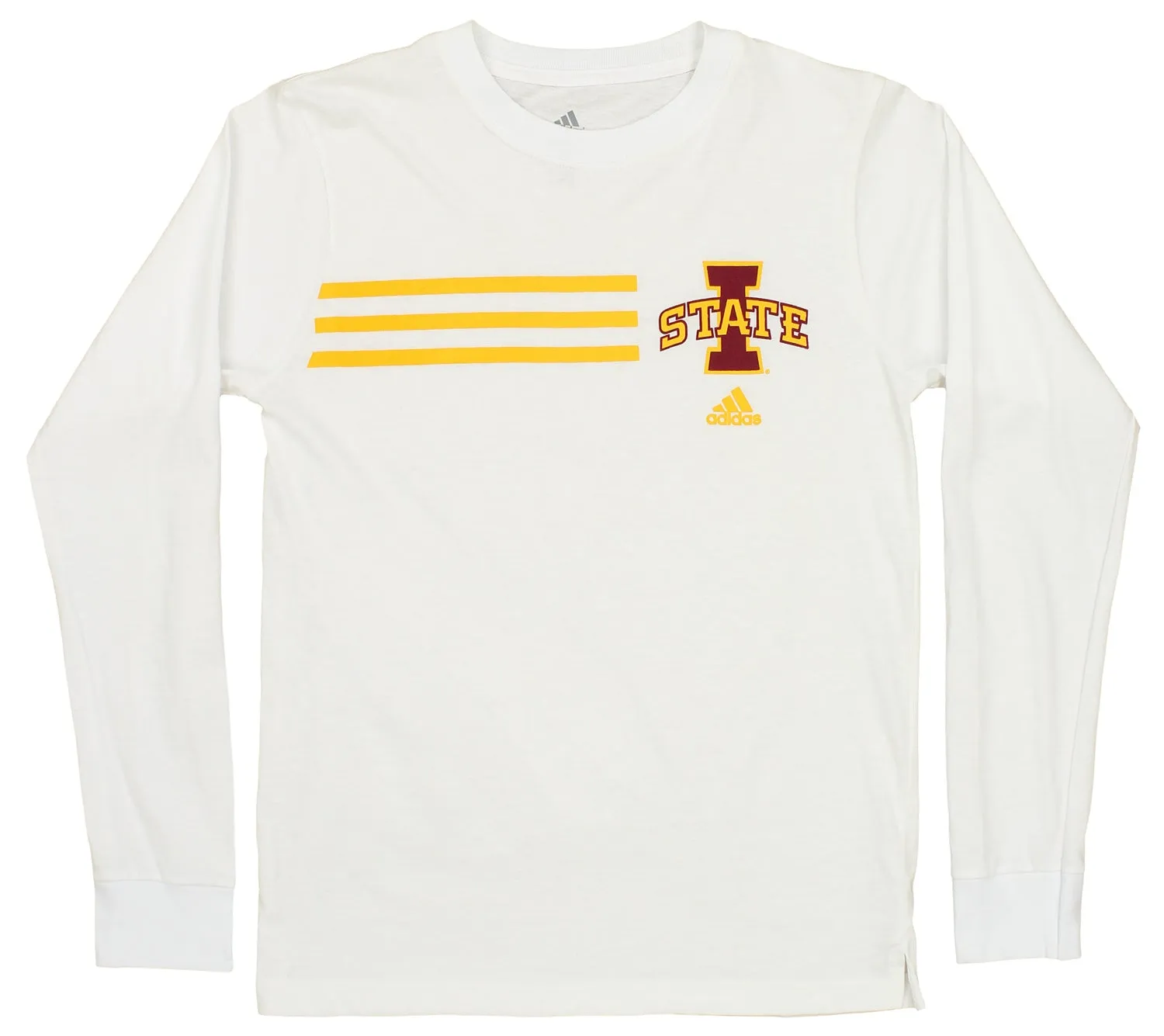 adidas Iowa State Cyclones NCAA Youth Boy's 2 Piece Tee Set, White/Gold
