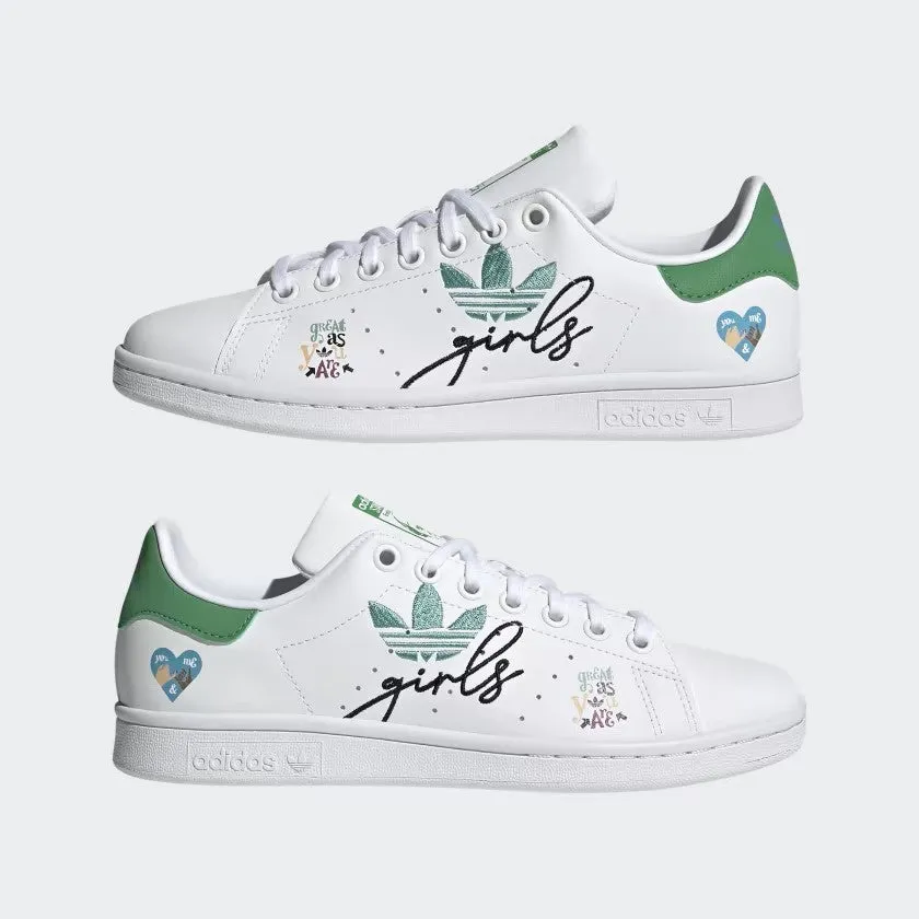 Adidas Kids Stan Smith "Girl Friends" Shoes, Cloud White