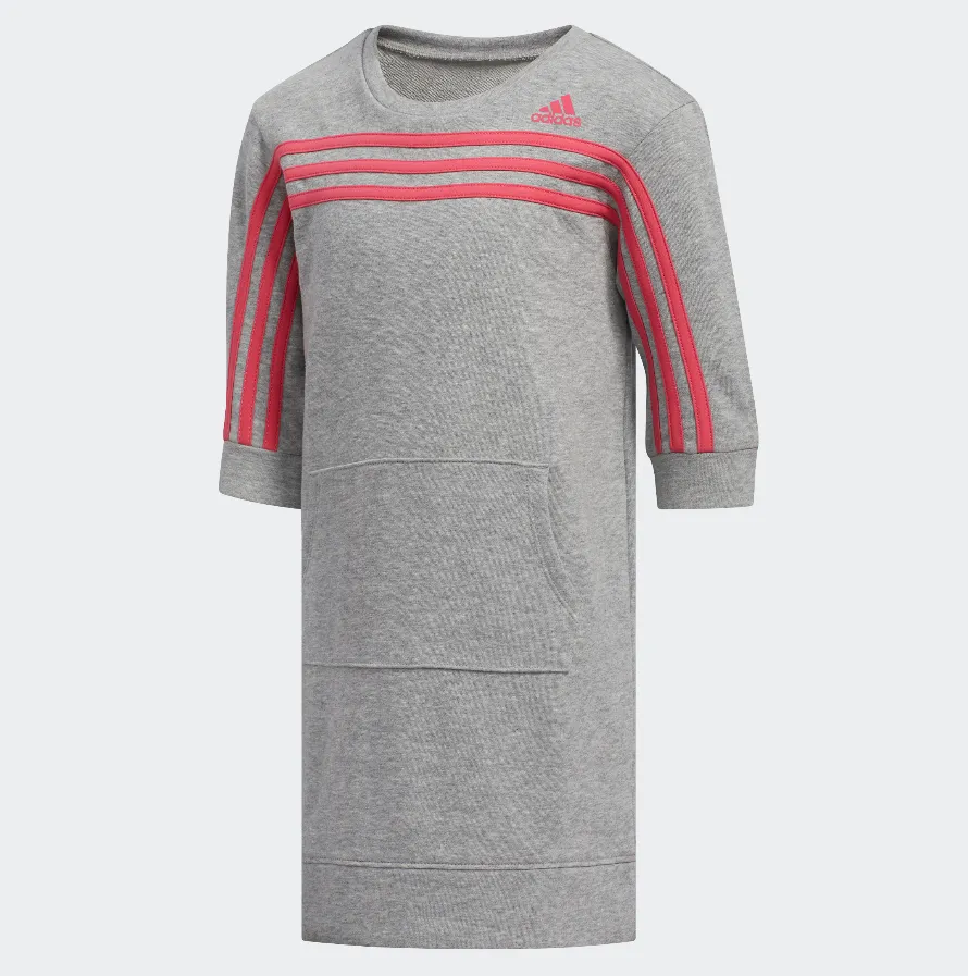 Adidas Little Girls (4-6X) French Terry Dress, Grey