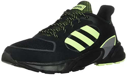 Adidas Men's 90s Valasion Sneaker, Black/Hi Res Yellow/Grey Three