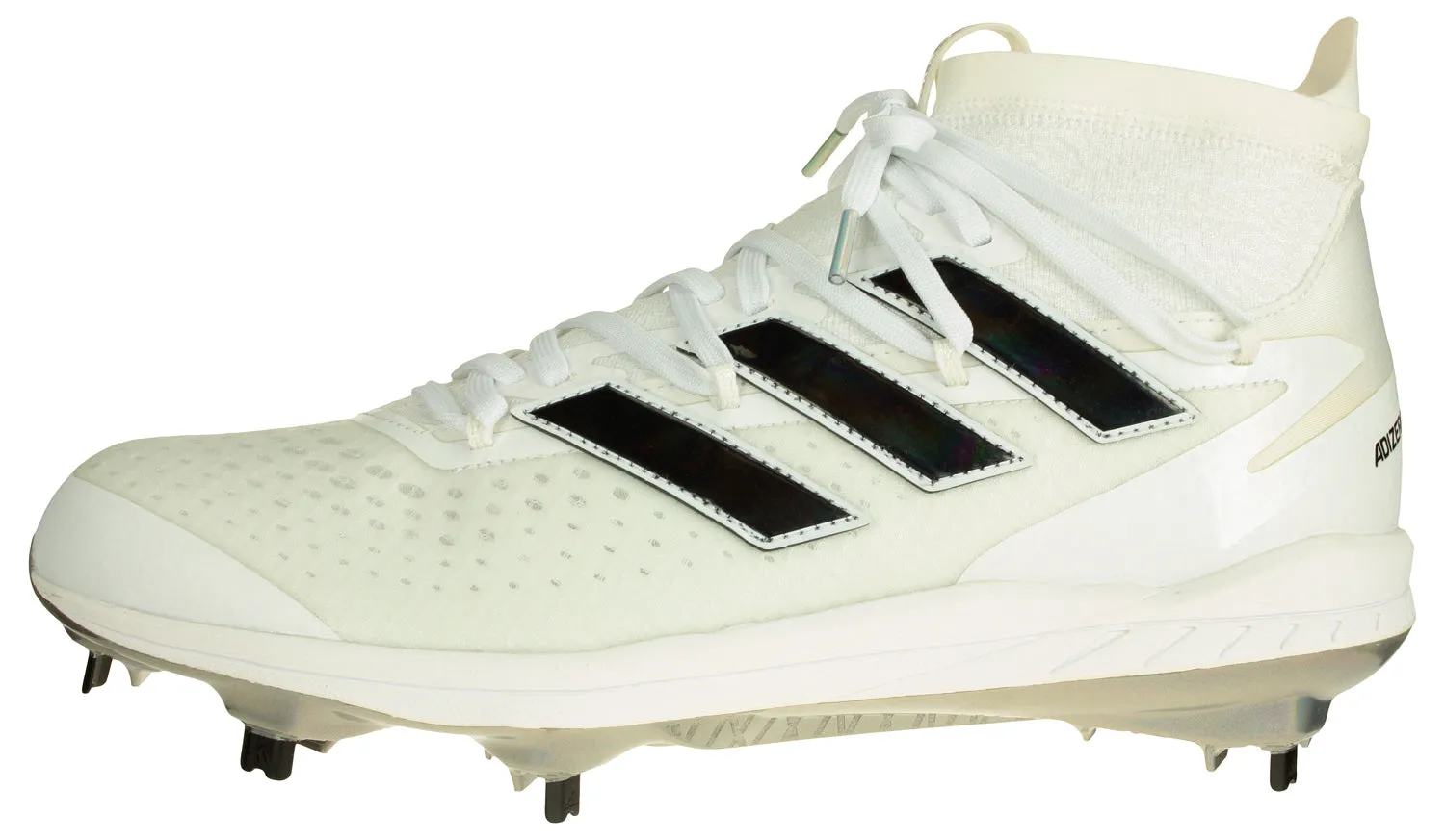 Adidas Men's Adizero Afterburner 8 Baseball Cleats, White/Iridescent