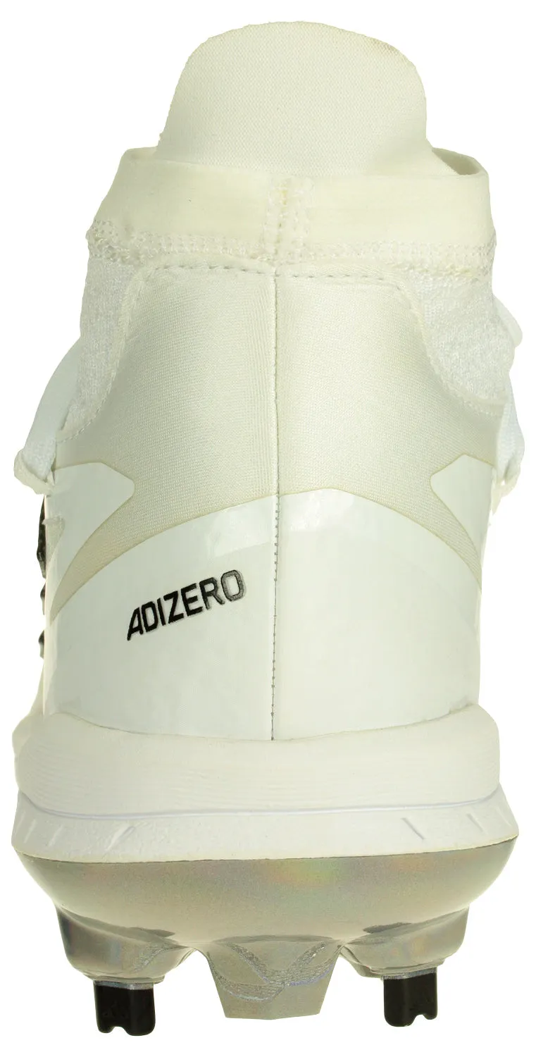 Adidas Men's Adizero Afterburner 8 Baseball Cleats, White/Iridescent