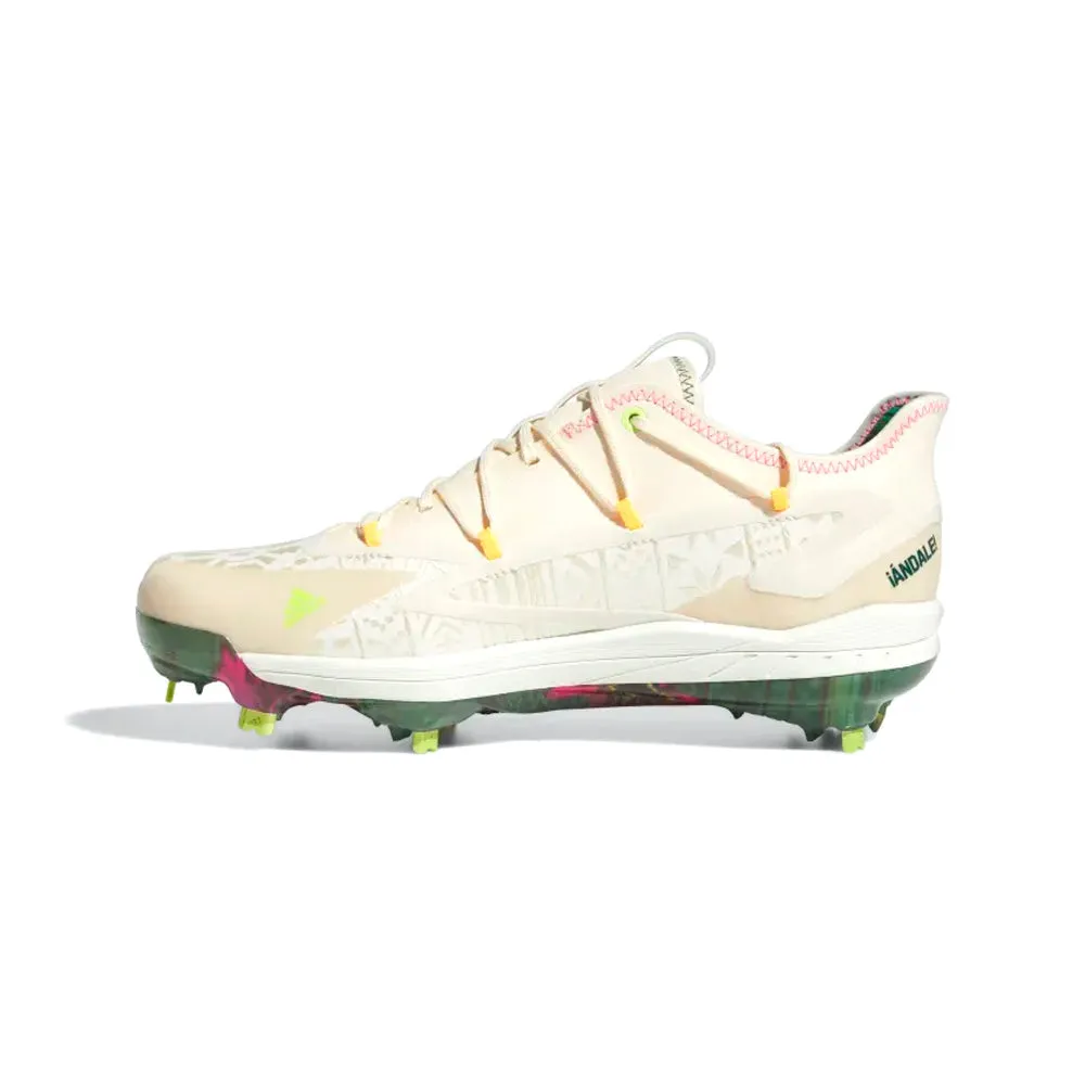 Adidas Men's Adizero Afterburner 8 Hispanic Heritage Cleats, Wonder White/Collegiate Green/Signal Green