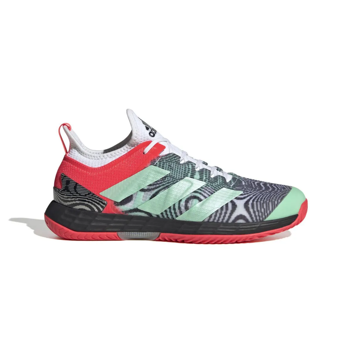 Adidas Men's Adizero Ubersonic 4 Tennis Shoes, Cloud White/Pulse Mint/Turbo
