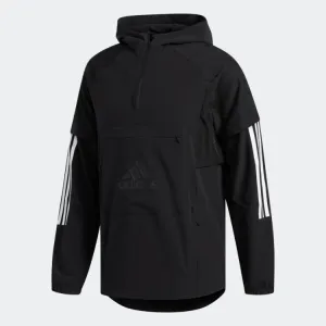 adidas Men's Athletics Id 1/2 Zip Woven Shell Jacket, Black, Large