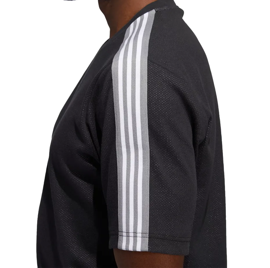 Adidas Men's Athletics Post Game Short Sleeve Crewneck Sweatshirt, Black/White