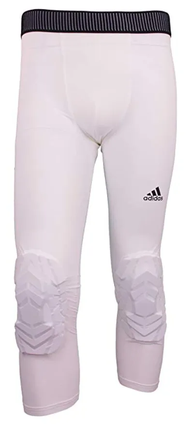 adidas Men's Basketball Padded Three-Quarter Tights