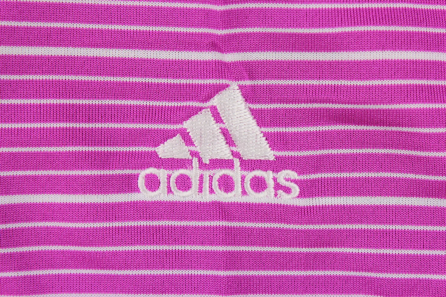 Adidas Men's Climalite Two Color Striped Golf Polo Shirt, Hibiscus / White