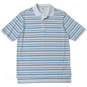 Adidas Men's ClimaLite White-Based Jersey Stripe Polo, Color Options