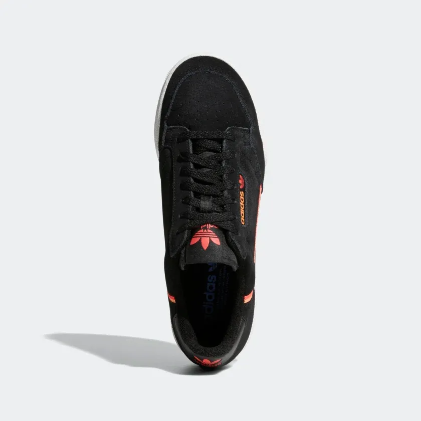 Adidas Men's Continental 80 Sneakers, Core Black / Real Lilac / Orange
