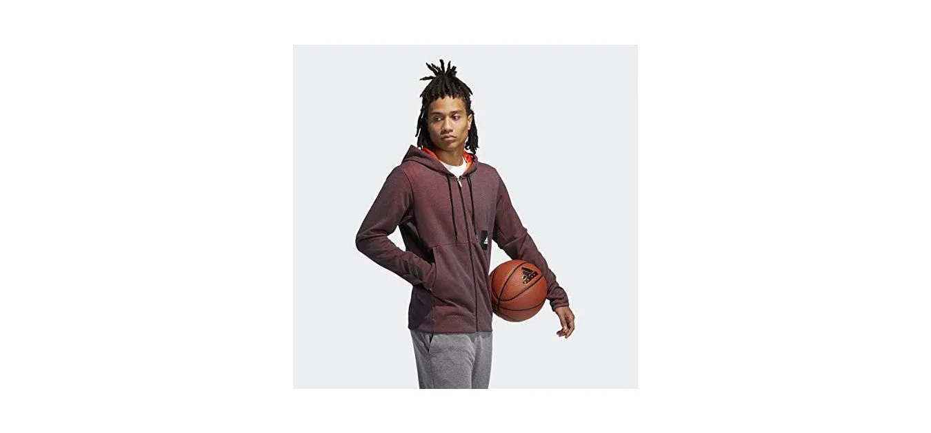 adidas Men's Cross-up 365 Full-Zip Hoodie, App Solar Red