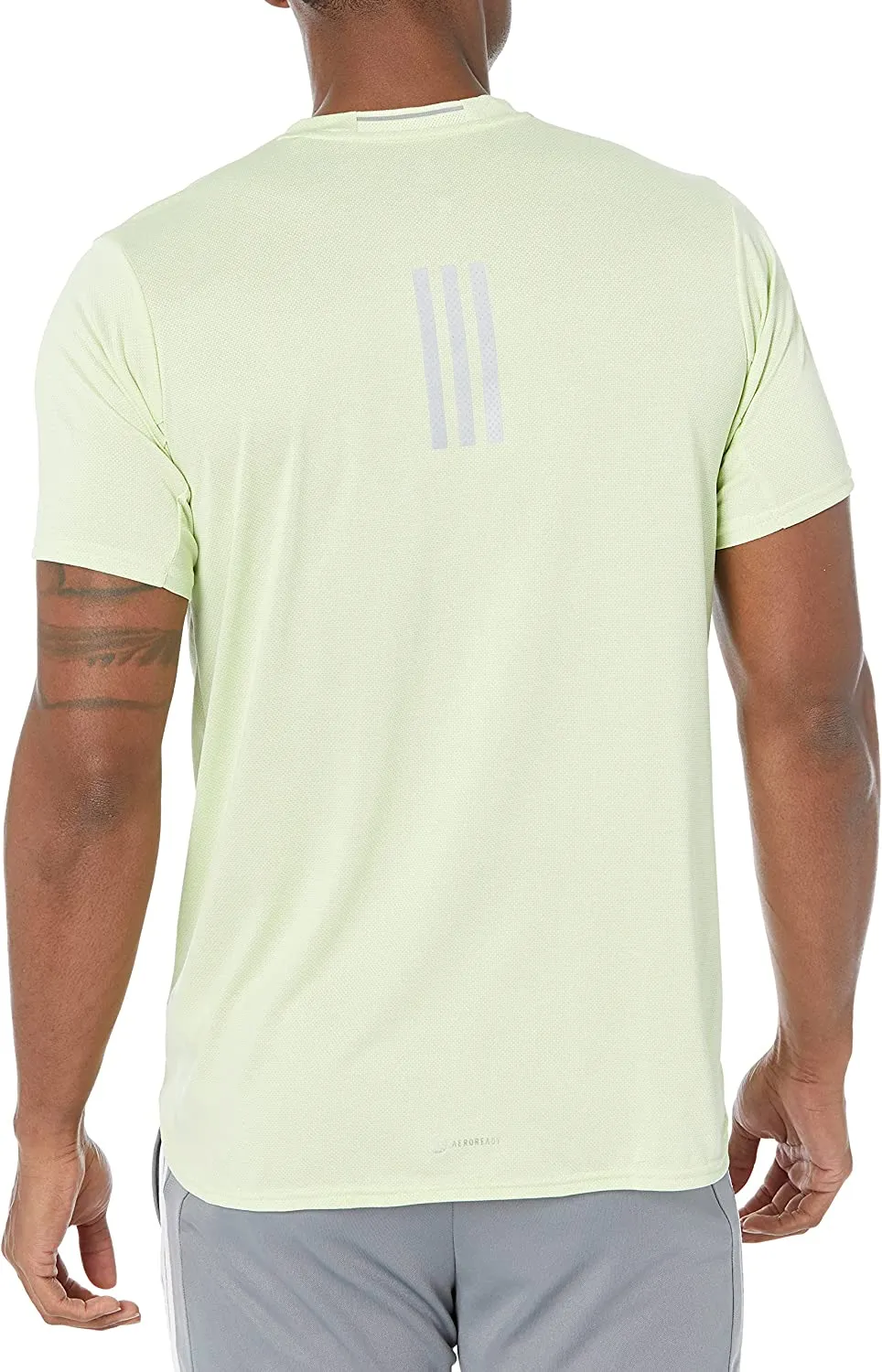adidas Men's Designed 4 Running Tee, Almost Lime Melange