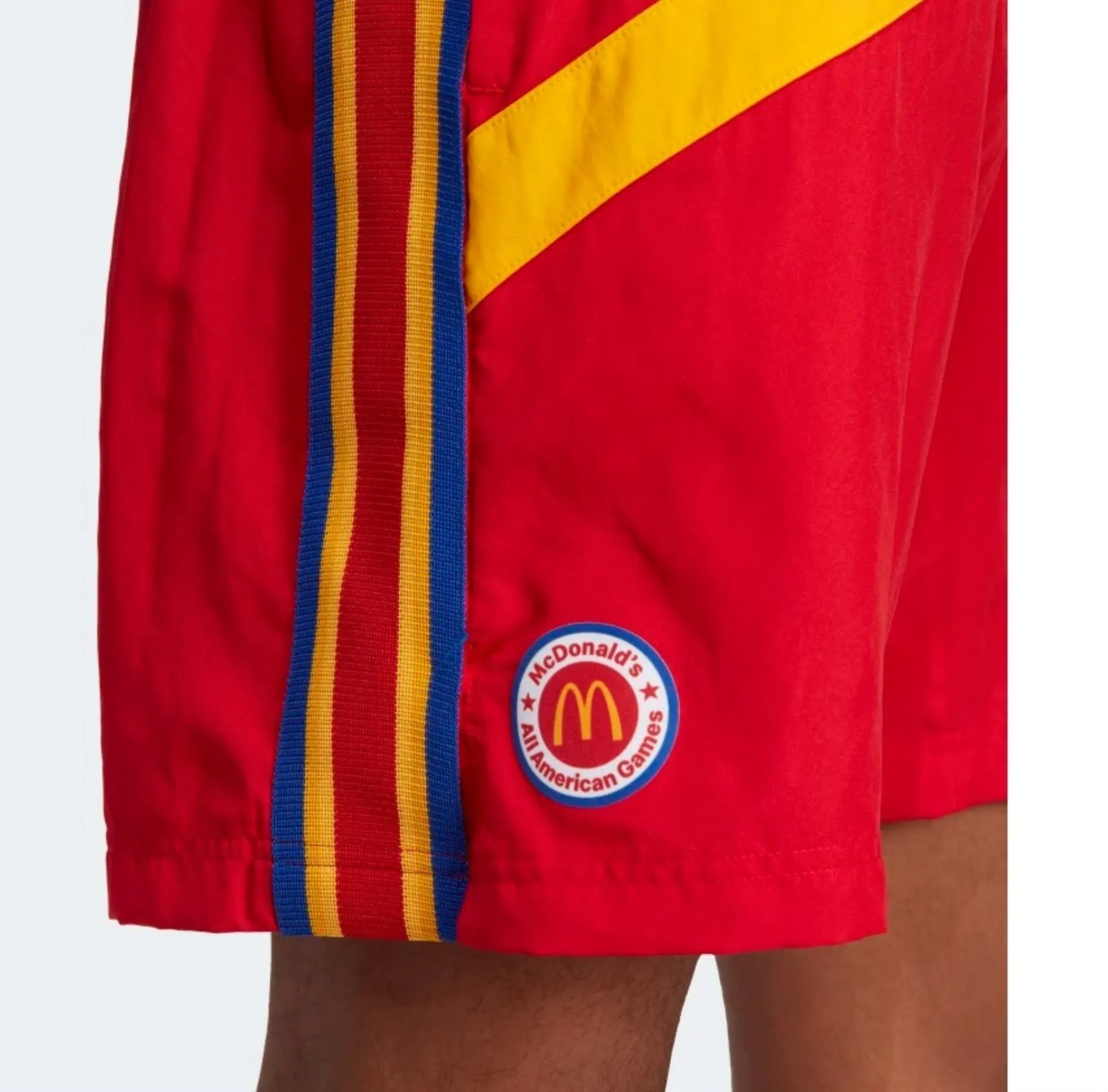 adidas Men's Eric Emanuel McDonald's Basketball Shorts, Red
