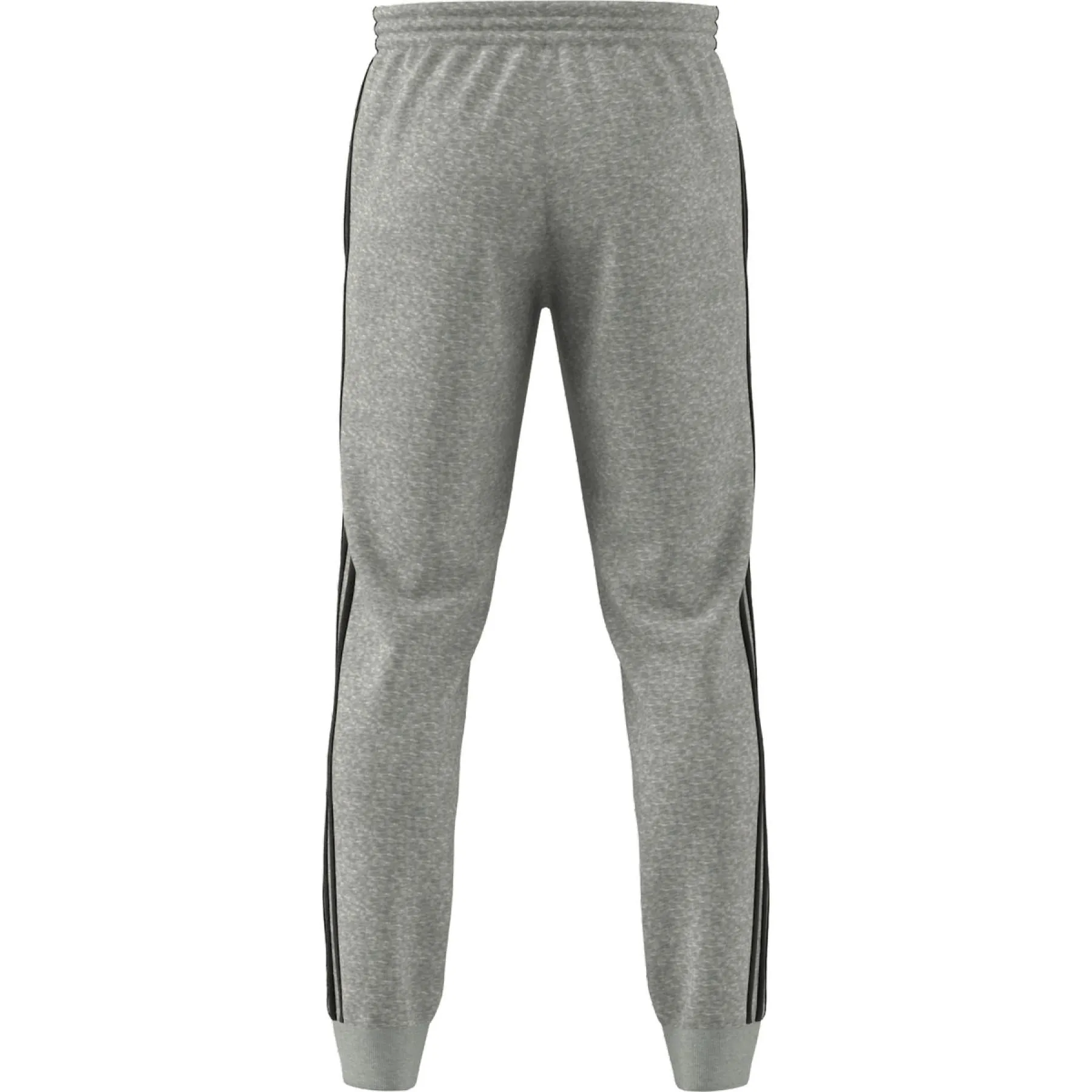 Adidas Men's Essential French Terry Tapered Cuff 3-Stripes Joggers, Medium Grey Heather/Black