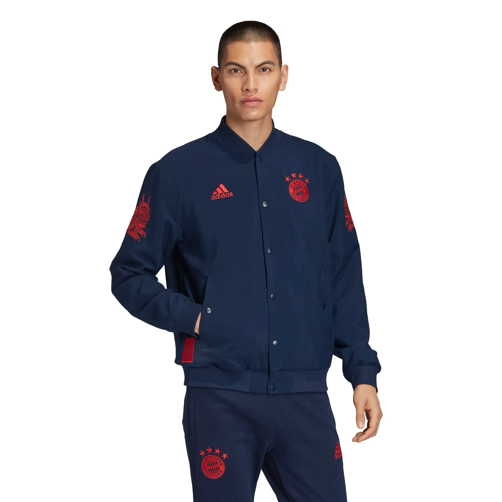 Adidas Men's FC Bayern Munich CNY Track Jacket, Navy