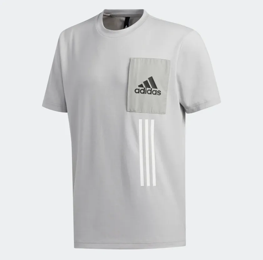 Adidas Men's Game and Go Crew Tee Shirt, Medium Grey Heather