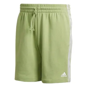 Adidas Men's Grow Positivity Cotton 3-Stripes Shorts, Magic Lime/White