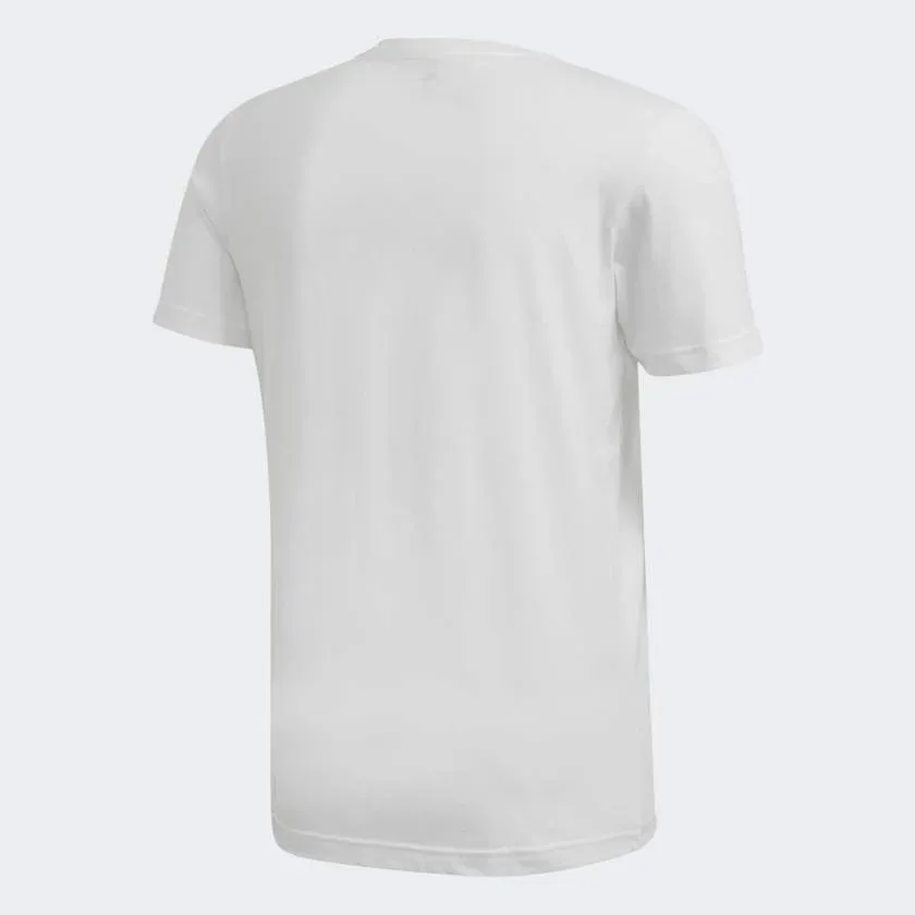 Adidas Men's Lil' Stripe Badge of Sport Graphic Tee Shirt, White