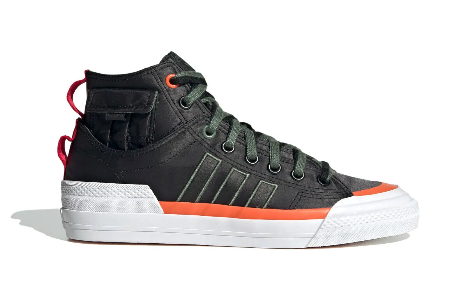 Adidas Men's Nizza Hi DL Shoes, Core Black/Green Oxide