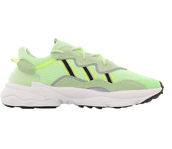 Adidas Men's Ozweego Casual Sneaker Shoes, Glow Green/Black/Solar Yellow