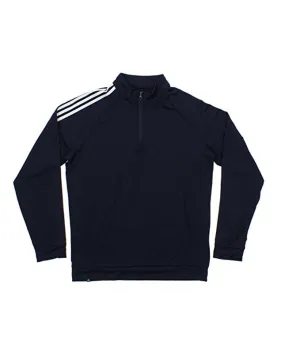 Adidas Men's Performance Navy 1/4 Zip Pullover Climalite Sweater, Navy