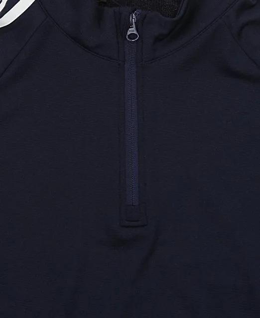 Adidas Men's Performance Navy 1/4 Zip Pullover Climalite Sweater, Navy