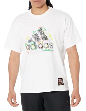 adidas Men's Pride Tee, White/Multi