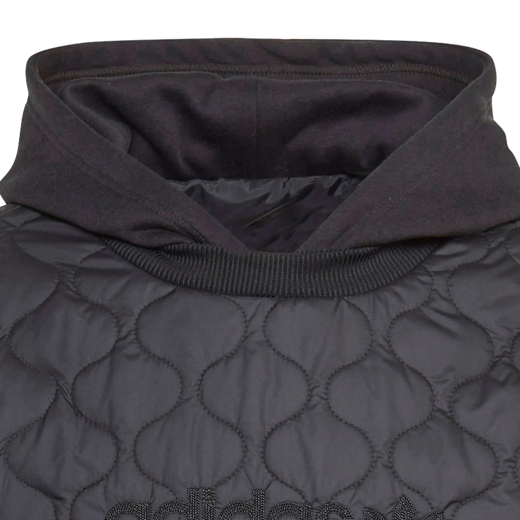 Adidas Men's Quilted Hoodie Sweatshirt, Black