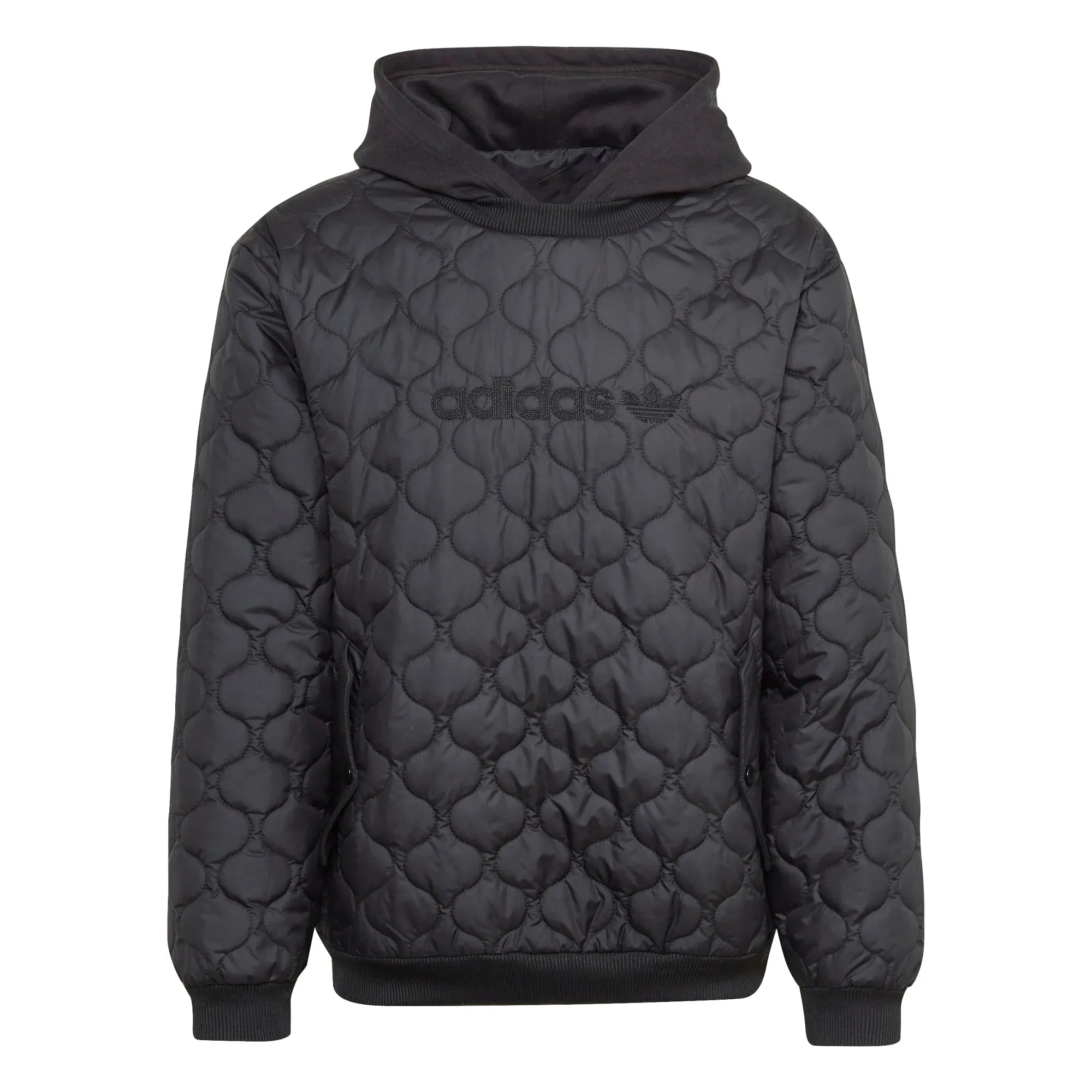 Adidas Men's Quilted Hoodie Sweatshirt, Black