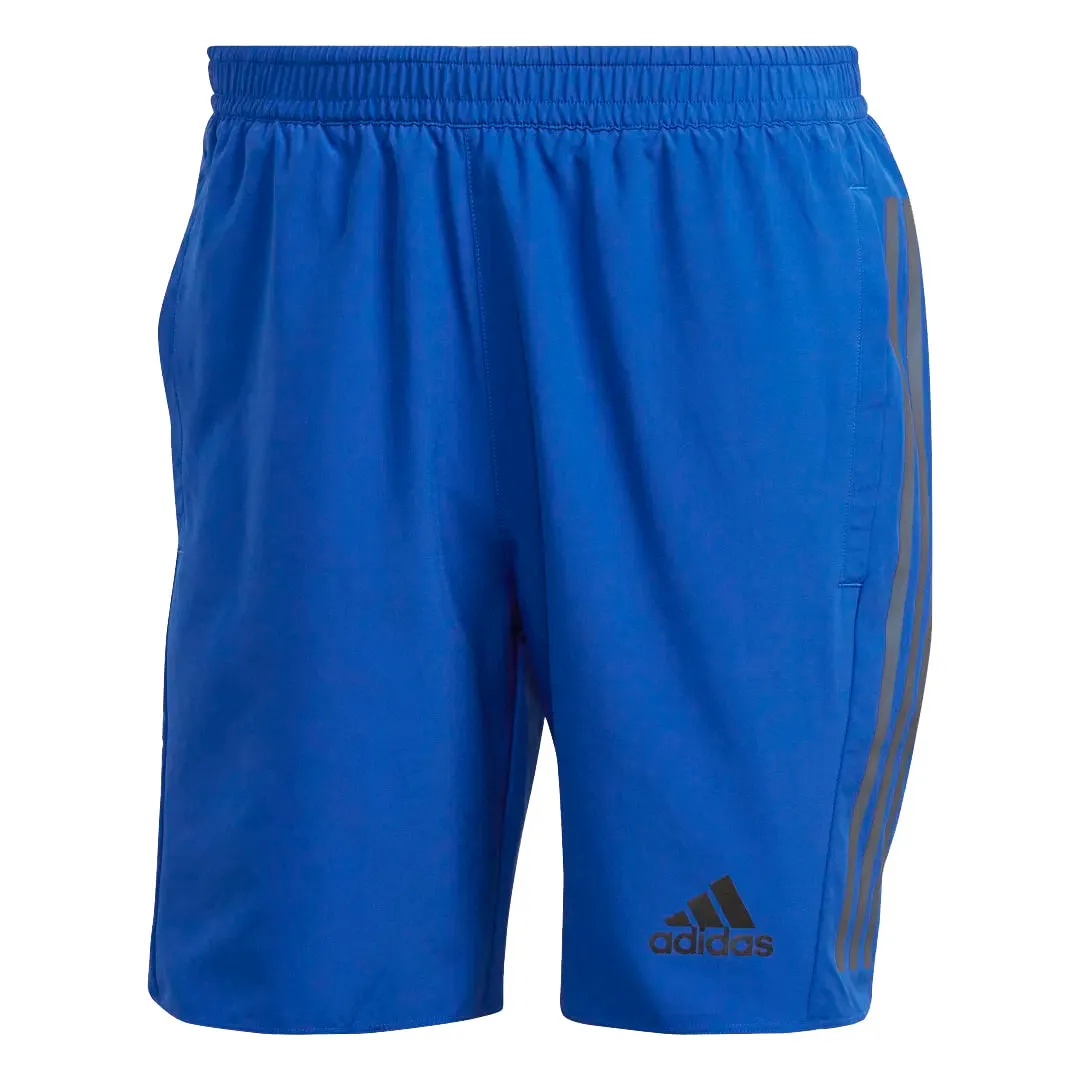 Adidas Men's Run Icons Full Reflective 3-Stripes Shorts, Royal Blue