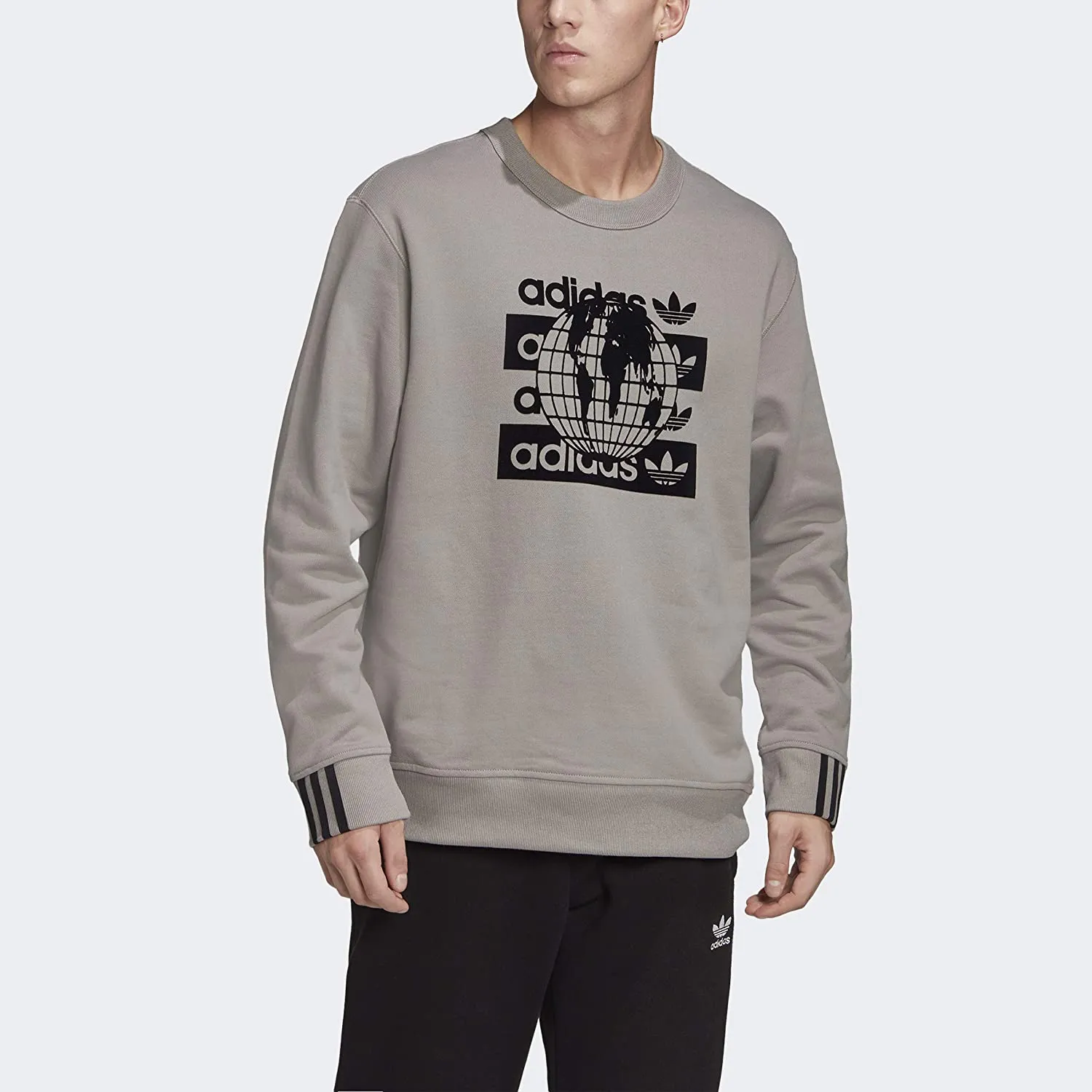 Adidas Men's R.Y.V. Crew Sweatshirt, Dove Grey
