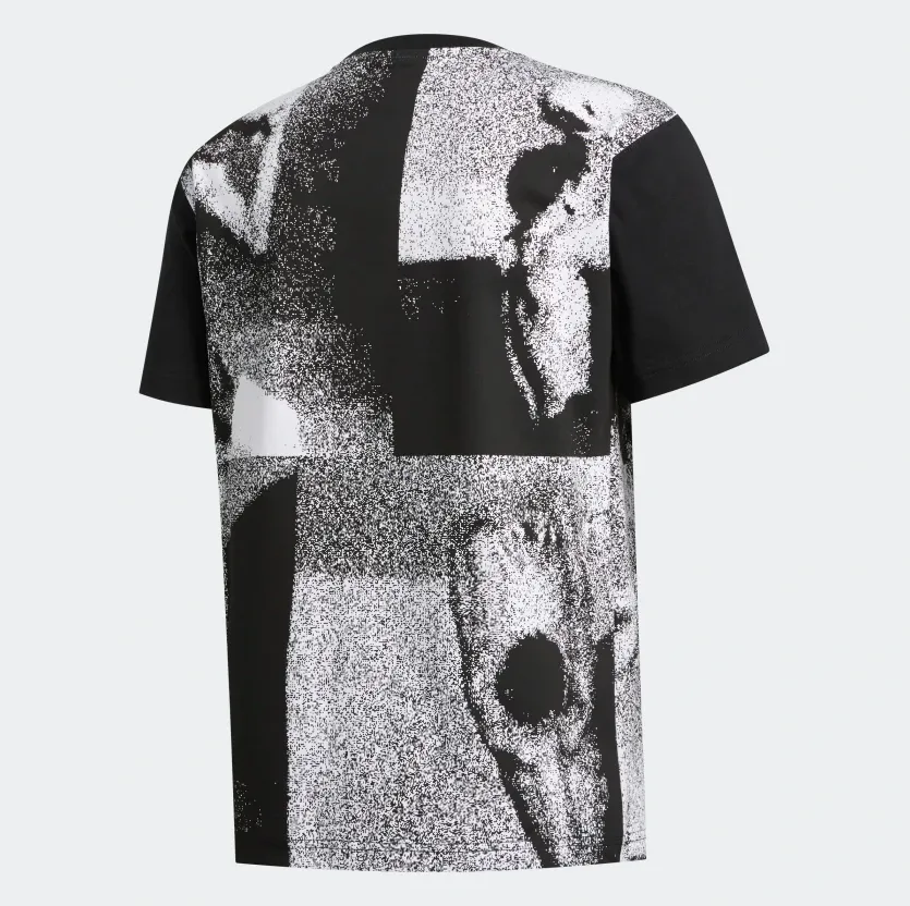 Adidas Men's Streetball Sport Tee Shirt, Black / White
