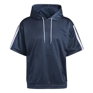 Adidas Men's Summer Legend Short Sleeve Hoodie, Crew Navy