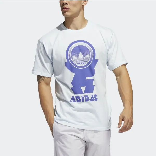 Adidas Men's / Unisex Forsut Tee Shirt, Sky Tint / Purple