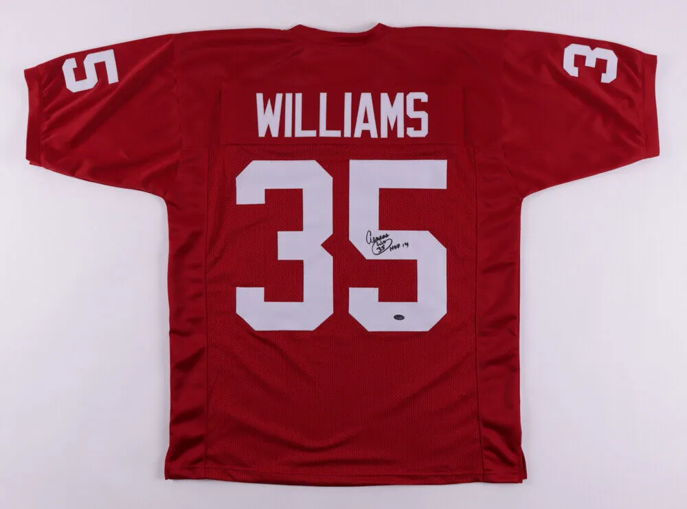 Aeneas Williams Signed Arizona Cardinals Jersey Inscribed HOF 14 (Schwartz COA)