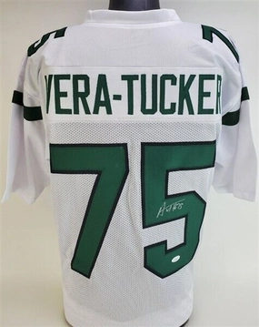 Alijah Vera-Tucker Signed New York Jets Jersey (JSA COA) 2021 1st Rnd Pck  OLine