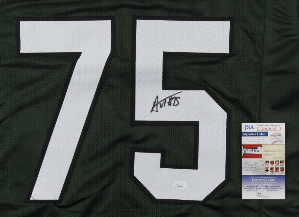 Alijah Vera-Tucker Signed New York Jets Jersey (JSA COA) 2021 1st Rnd Pk  O-Line