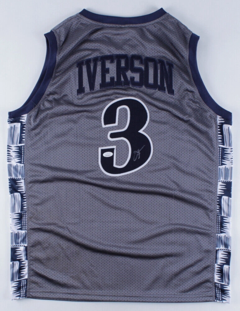 Allen Iverson Signed Georgetown Hoyas "The Answer" Jersey (JSA COA) 11xAll Star