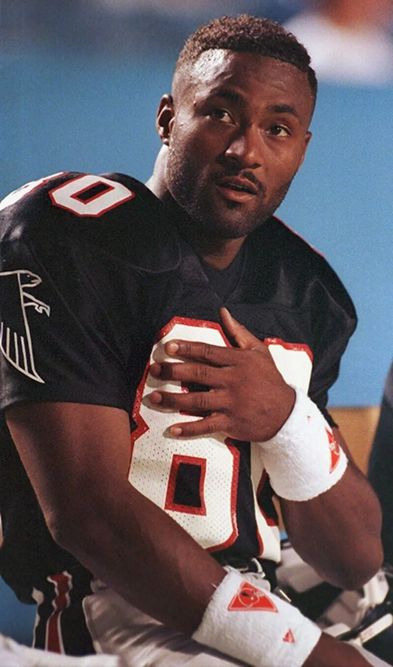 Andre Rison Signed Atlanta Falcons Jersey Inscribed Bad Moon (Beckett QR Code)