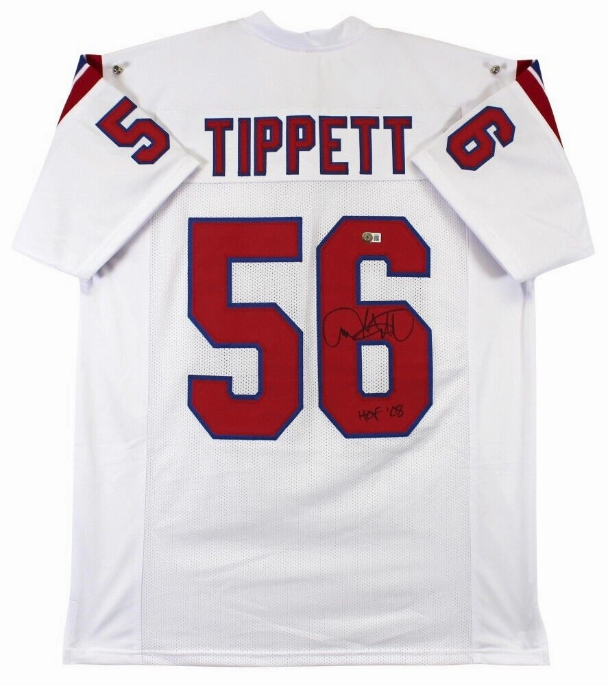Andre Tippett Signed New England Patriots Jersey Inscribed "HOF 08" (Beckett)