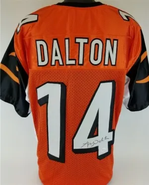 Andy Dalton Signed Cincinnati Bengals Jersey (JSA COA) 3Pro Bowl Q.B. / TCU