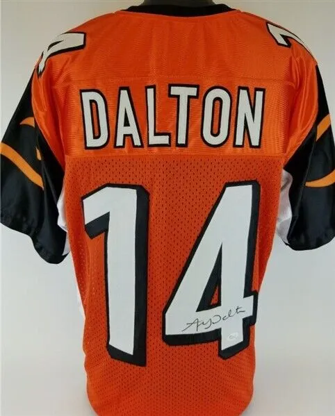 Andy Dalton Signed Cincinnati Bengals Jersey (JSA COA) 3Pro Bowl Q.B. / TCU