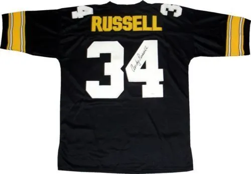 Andy Russell Signed Steelers Jersey (JSA COA) Pittsburgh Linebacker (19631976)