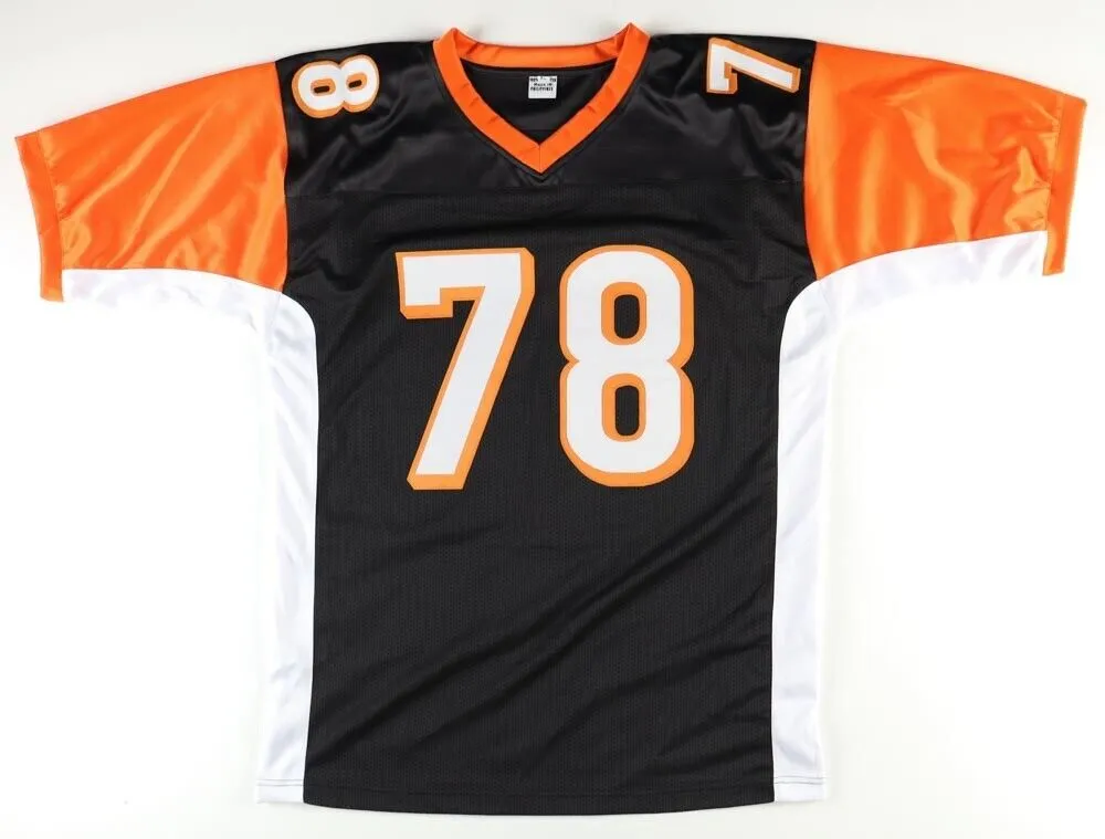 Anthony Munoz Signed Cincinatti Bengals Jersey (Beckett) 2xSuper Bowl O-Tackle