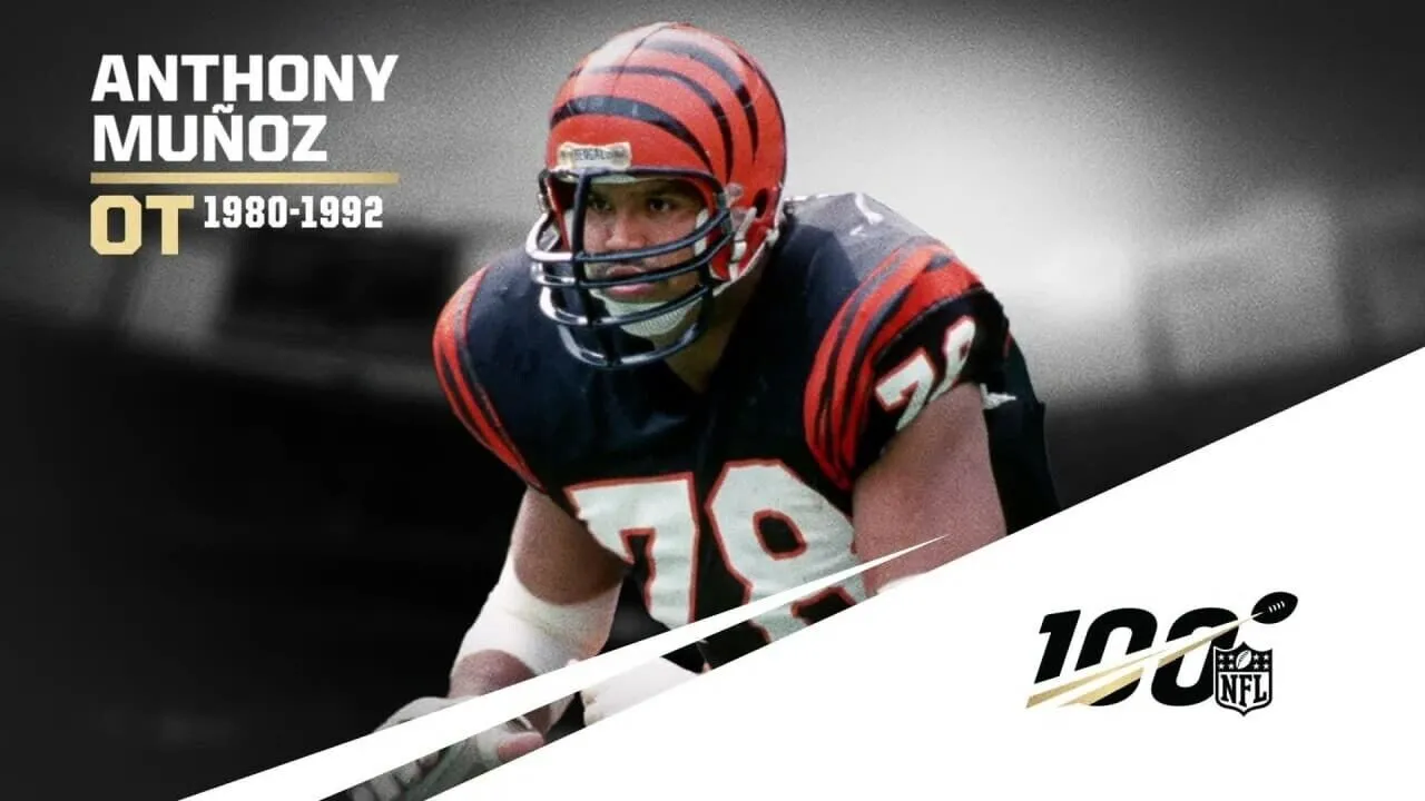 Anthony Munoz Signed Cincinatti Bengals White Jersey (JSA) 2xSuper Bowl O-Tackle